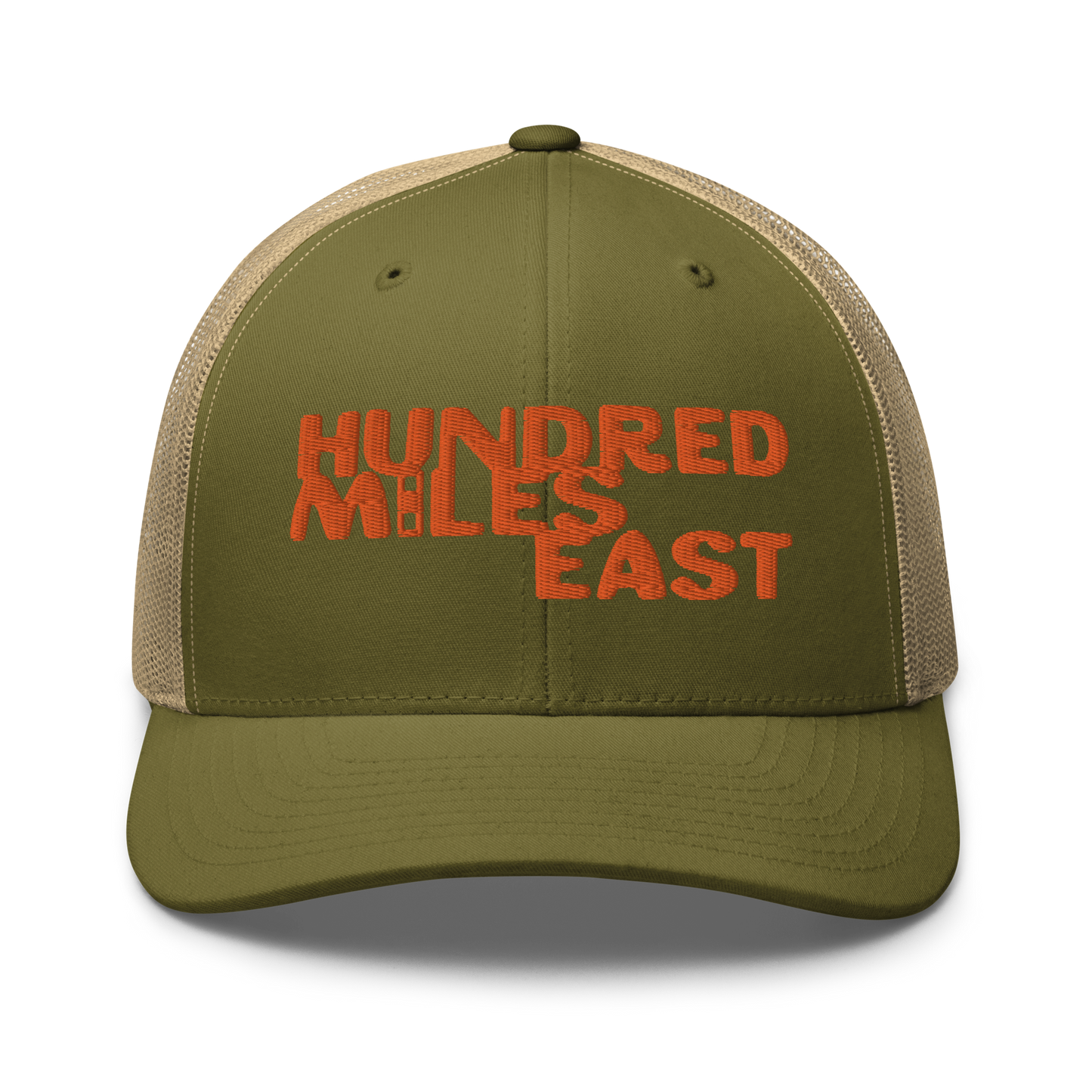 HME Trucker Hat (Moss/Khaki with Orange Lettering)