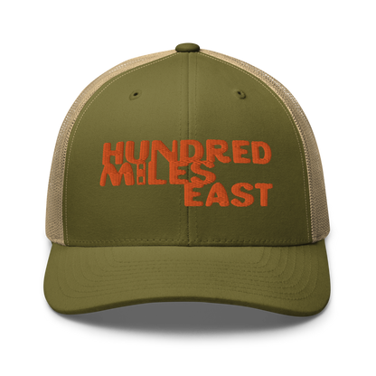 HME Trucker Hat (Moss/Khaki with Orange Lettering)