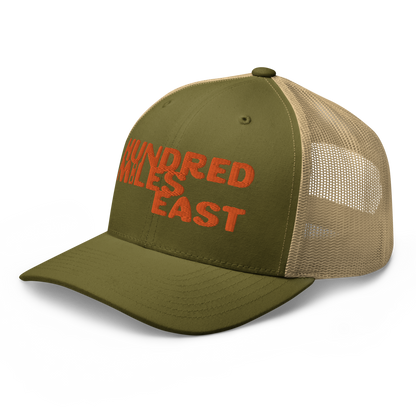 HME Trucker Hat (Moss/Khaki with Orange Lettering)